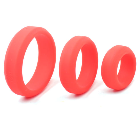 Smooth Silicone Triple Cock Ring Set